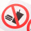 4 pegatinas autoadhesivas de vinilo de 8x8 cm con el letrero "Prohibido comer o beber". 5