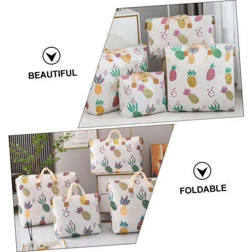 4pcs Storage Bag Large Capacity Bedding Organizer Zipper Quilt Storage Pouch for Dorm Foldable Design 2
