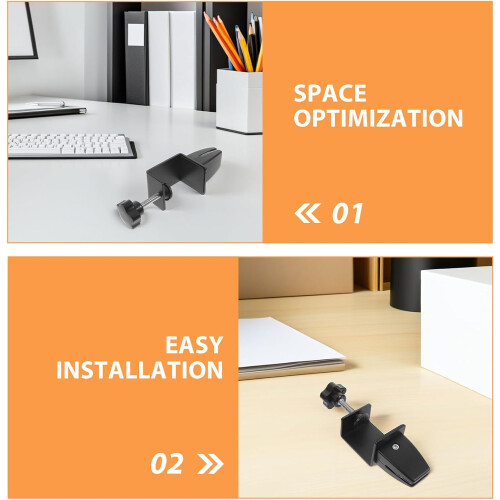 6pcs Aluminum Alloy Desk Partition Bracket Clips Adjustable Desktop Divider Support Clamp 2