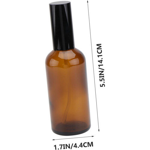 5pcs Refillable Travel Spray Bottle Brown Glass Subpackaging Container 1