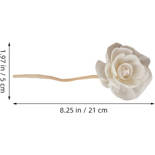 Lot de 5 bâtonnets diffuseurs en rotin, recharges pour diffuseur de parfum, bâtonnets de fleurs naturels 1