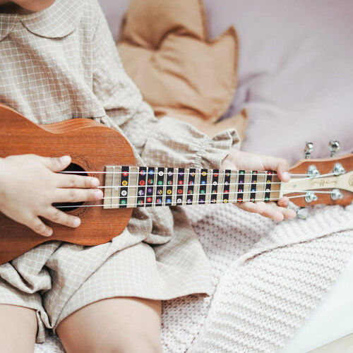 Ukulele Escala Adesivos 23 e 26 polegadas Ukulele Escalas 6 folhas leve prático pescoço painel decals 2