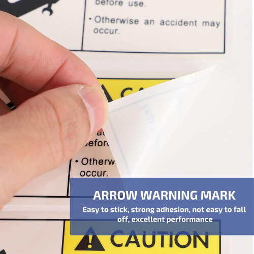 5pcs Equipment Maintenance Caution Stickers for Reading Instructions Warning Sticker Signs 1
