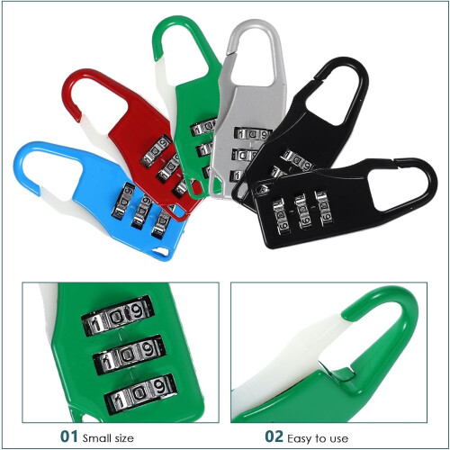 6pcs Combination Lock Luggage Locks Iron Material Stylish Versatile Design High Security 2