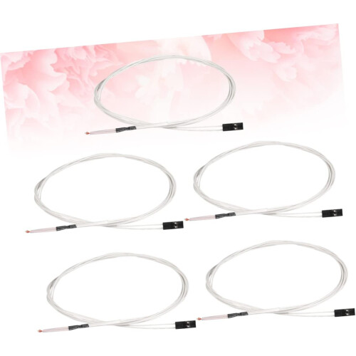 5pcs Ntc Single-Ended Glass Sealed Thermistor Temperature Sensor Resistente a Graus para Ferramentas de Impressora 1
