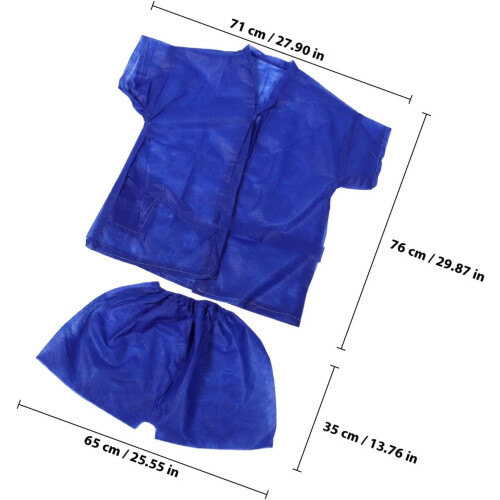 Disposable Sauna Suits Lightweight Breathable Non-woven Fabric 5 Sets 1