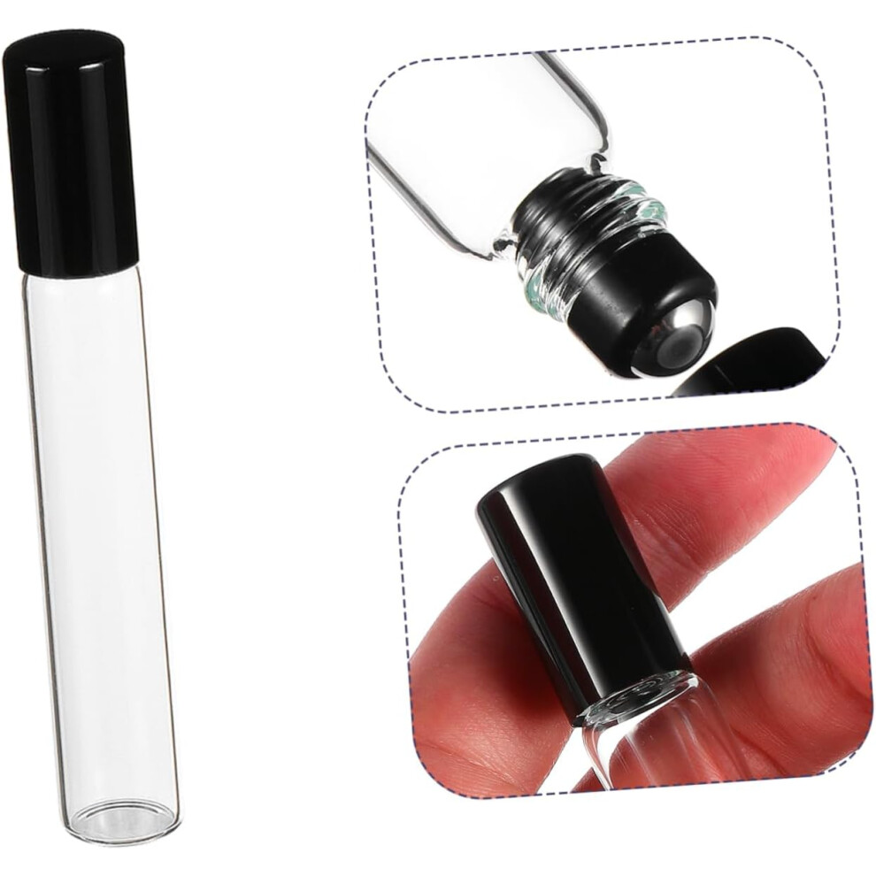 Hkhbjs 6Pcs Refillable Empty Essential Oil Glass Bottle Subpackaging Bottle Function