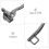 5 Pairs Heavy Duty Double Layer Zipper Pulls with Single Lock Hole Explosion Replacement 3