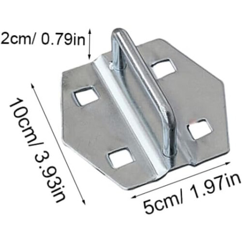 5pcs Iron Tool Hanging Hooks Set for Pegboard Silver Curved and U Shaped Storage Hooks 1