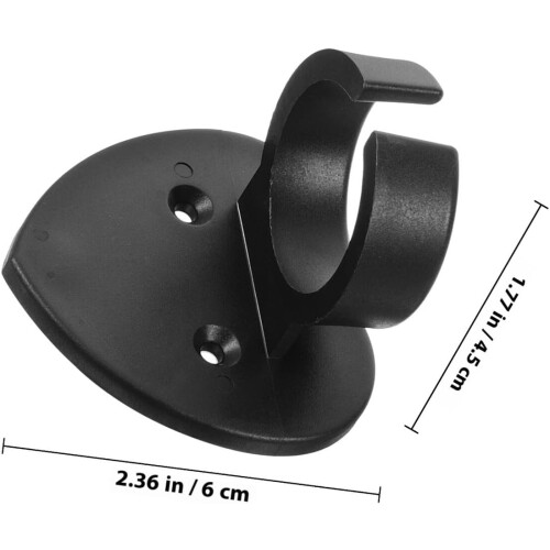 6Pcs Microphone Hook Wall Mount Holder with Anti-Rolling Rings and Heart-Shaped Clips 1