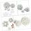 6 st silikonkakform DIY-kakform Julkaka Non-stick Premium silikonmaterial 6