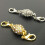 Lot de 5 fermoirs magnétiques dorés en forme d'olive de 8 mm avec strass 4