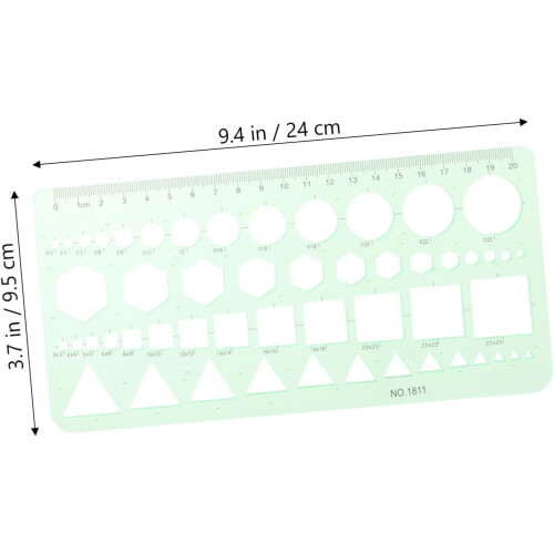 Geometric Stencils Drawing Stencils Set 6 Pieces Plastic Circle Ruler Template 1