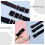 6pcs Adjustable Thickened Elastic Hat Extender Straps with Silver Buckles 2.5cm Width 3
