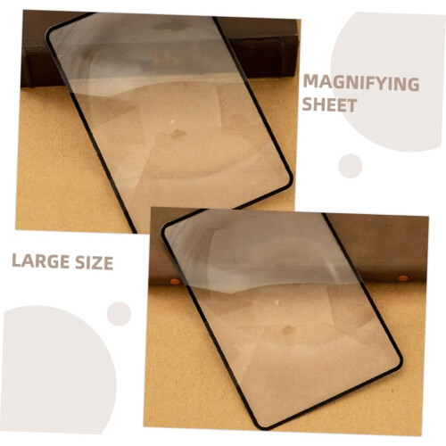 5pcs Ultra-Thin PVC Magnifying Bookmark Full Page Reading Magnifier Sheets 2