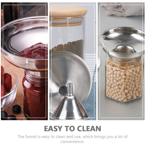 5pcs Multi-purpose Small Funnels Liquid Dispensing Tools Stainless Steel Reusable Easy to Use Mini Funnel Kit 2