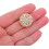 4pcs Gold-Plated Button Covers for Shirts Rhinestone Shirt Button Covers 4