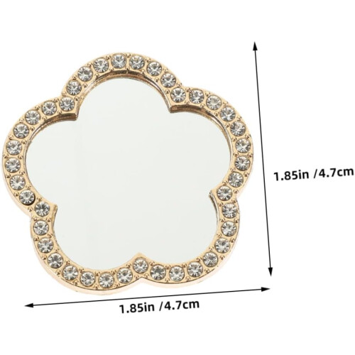 5 specchietti compatti eleganti a forma di fiore, mini specchietti a mano 1