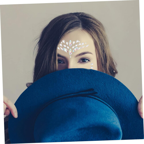 4 st. Strass ansiktsplåster tillfälligt självhäftande glitter 1