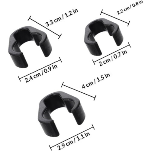 15 morsetti per cavo microfono in plastica nera, a scatto per asta microfono, facili da rimuovere, universali, per asta microfono. 1