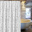 Cortina de chuveiro boho com forro de tecido 72x72 polegadas 4