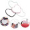 Heart-Shaped Compact Mirror Set 4pcs Mini Handheld Makeup Mirrors Portable Small 8