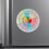 Feeling Wheel Stickers PVC and Rubber Soft Emotion Wheel Decals 4pcs Colored 6
