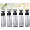 5pcs 250ml Refillable Black Plastic Spray Bottles Set with Fine Mist Sprayer 6