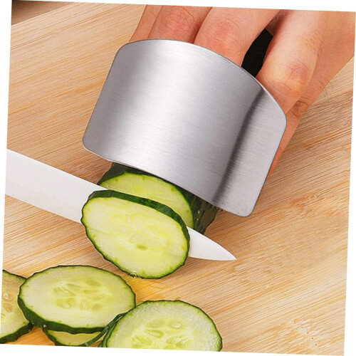 6 Stück Edelstahl-Gemüseschneider-Handschützer, Fingerschutz 2