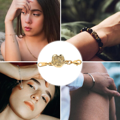 Extensor de pulsera, conector extensor de joyería, 4 piezas, aleación, diseño de forma única 1