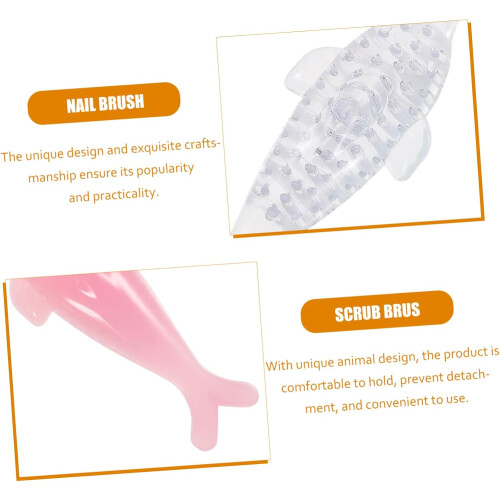 Set van 5 plastic nagelborstels in dierenvorm. 1