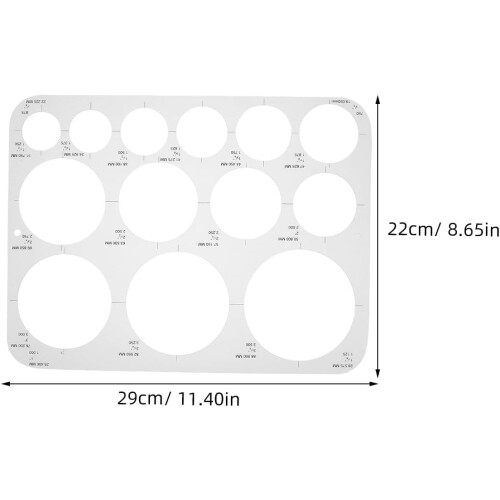 Set di 6 stencil in plastica con forme geometriche cave, righelli riutilizzabili per pittura e matematica. 1