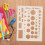 Set di 6 stencil in plastica con forme geometriche cave, righelli riutilizzabili per pittura e matematica. 6