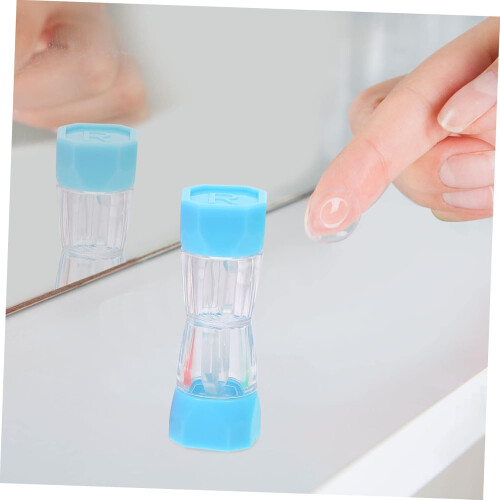 5pcs Glasses Case Multiple Storage Plastic Lens Organizer Leakproof Portable for Travel Work School 1