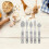 5pcs Stainless Steel Chocolate Spatula Feather Cake Cutter Mousse Cake Baking Tool 5