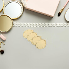 4 piezas de bandejas ovaladas para colgantes de oro de 18 quilates, bases para engastes, conectores de joyería para la creación de collares DIY.