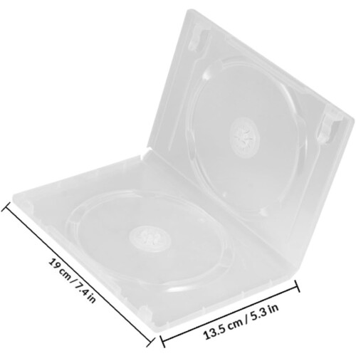 12pcs DVD Box CD Storage Case Plastic Protective Dust Prevention Organizer 1