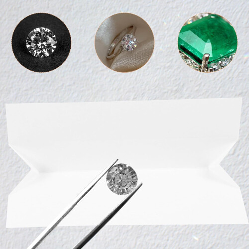 5 st smyckespapper med diamantfärgat hål, vikbar design av ädelstenar, robust papper 2