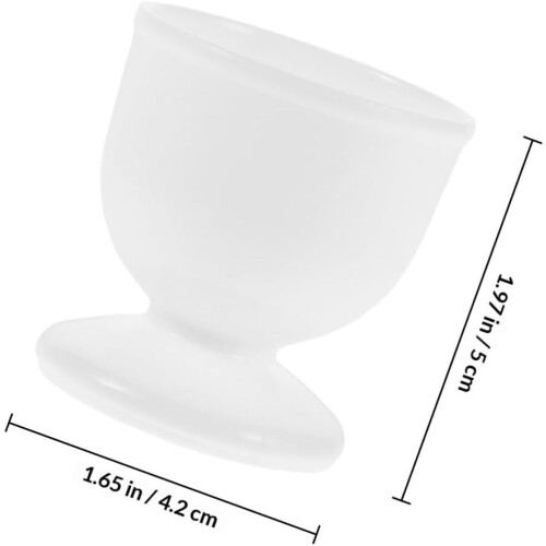 Copas de ovo cozido reutilizáveis de 6pcs Material Pp branco Multiperson Use Chicken Egg Holders 1