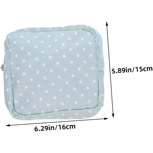 4pcs Portable Sanitary Pad Storage Bag with Dot Pattern Multicompartment Period Pouch 1
