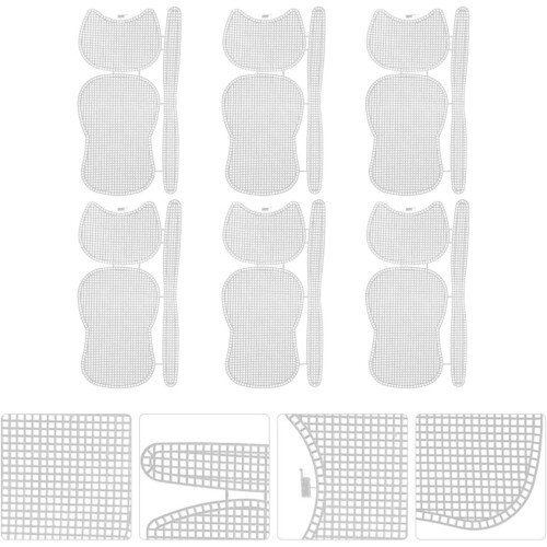 6Pcs Plastic Grid Sheets for Bag Making, Crochet DIY Crossbody Bag Material 2
