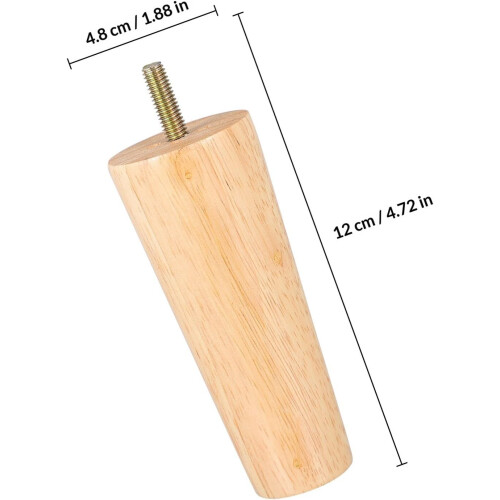 4 gambe per mobili in legno massello, robuste e affusolate, con rivestimento ecologico. 1