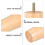 4 gambe per mobili in legno massello, robuste e affusolate, con rivestimento ecologico. 3