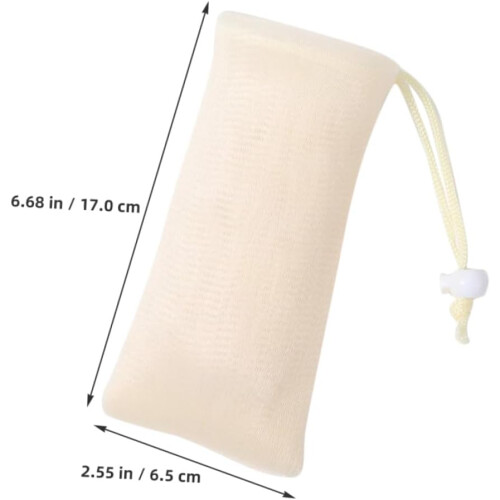 4 sacchetti a rete per sapone esfoliante e schiumogeno 1