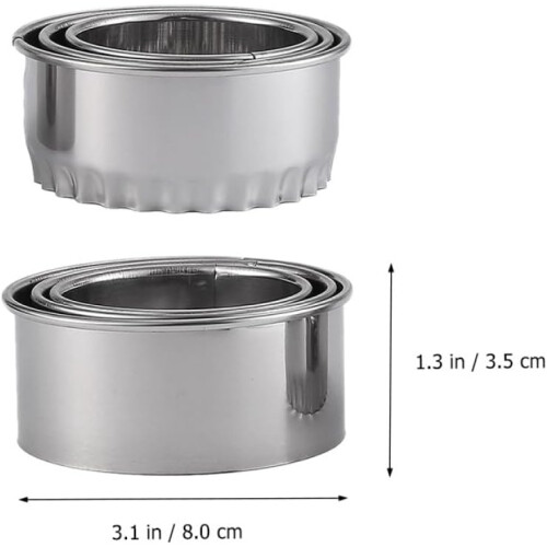 6pcs Dumpling Wrapper Molds Wonton Wrapper Cutters Stainless Steel Round Creative Shape Crisp Cutting Kitchen Dumpling Cutter 1