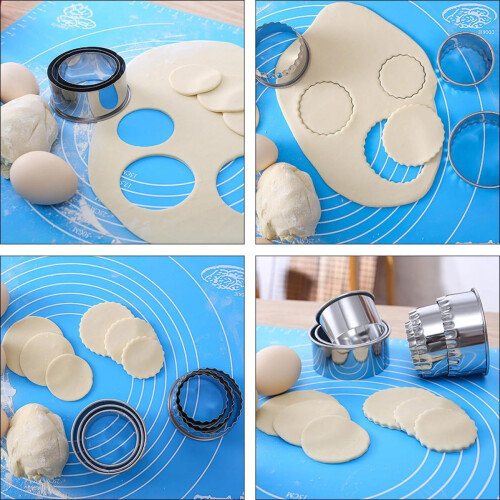6pcs Dumpling Wrapper Molds Wonton Wrapper Cutters Stainless Steel Round Creative Shape Crisp Cutting Kitchen Dumpling Cutter 2