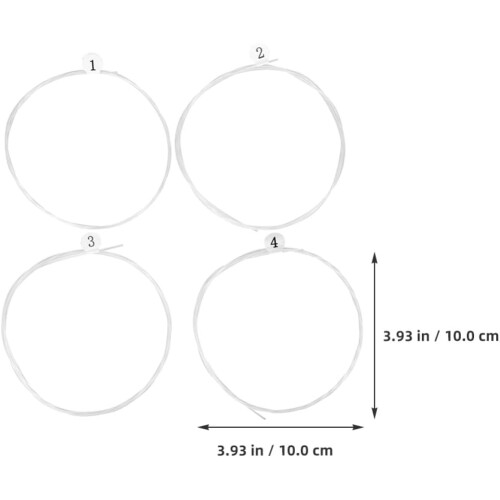 4pcs Nylon Ukulele Strings Replacement Set for 21/23/26 Inch Ukulele Balanced Tension 1