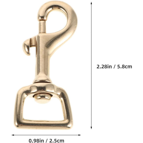 4pcs Brass Hooks for Purse Strap Closure Bag Hardware Replacement Swivel Clasp Latch 1
