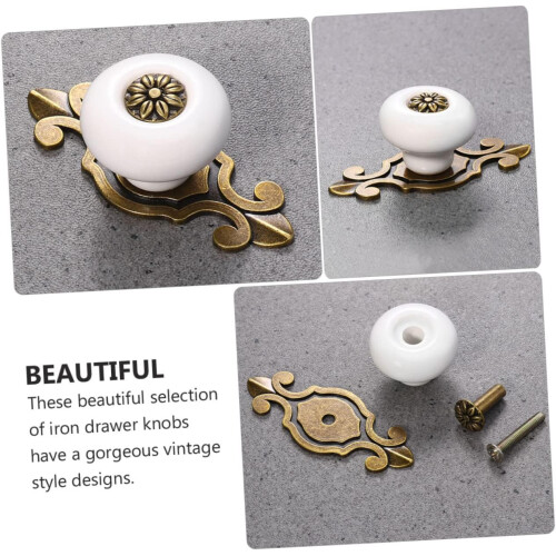 4pcs Retro Handle Practical Drawer Cabinet Pull Handle Vintage Door Knob for Kitchen Cabinet 1