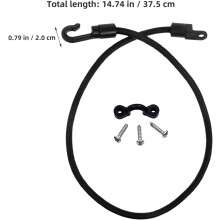 Kit de 6 correas elásticas para kayak con ganchos y tornillos – 37,5 cm
